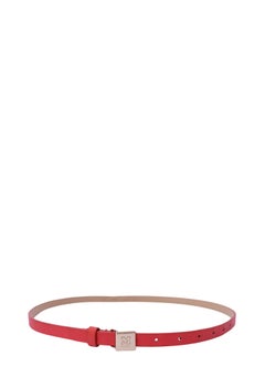 Cinturón fino de piel roja de Missoni con hebilla con el logotipo - Talla 44 (UE)