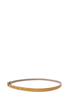Cinturón fino de piel amarillo mostaza de Missoni con hebilla con el logotipo - Talla 44 (UE)