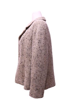 Chanel Beige Speckled Tweed Blazer Jacket - Autumn 1990 - EU 36