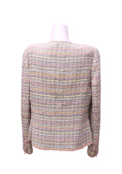 Chanel Pastel Multicolor Tweed Jacket with CC Buttons - Summer 2005 - EU 38