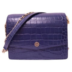 Bolso de hombro convertible «Robinson» de Tory Burch con relieve de cocodrilo