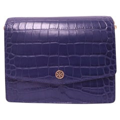 Bolso de hombro convertible «Robinson» de Tory Burch con relieve de cocodrilo