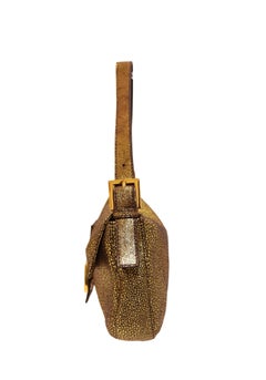 Fendi Baguette-Umhängetasche in Metallic-Gold