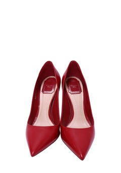 Christian Dior Red Patent Leather Pointed-Toe Pumps - EU 37