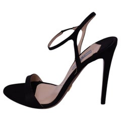 Prada Black Suede Strappy Stiletto Heel Sandals - EU 38.5