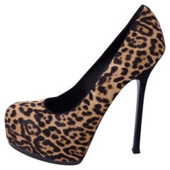 Saint Laurent Leopard Print Platform Stiletto Pumps - EU 39.5