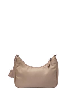 Borsa a tracolla Prada in nylon beige Re-Edition