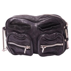 Alexander Wang Black Leather Multi-Pocket Crossbody Bag