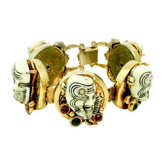 Famous Vintage Rare Selro Noho Ivory colored Devil Bracelet 8