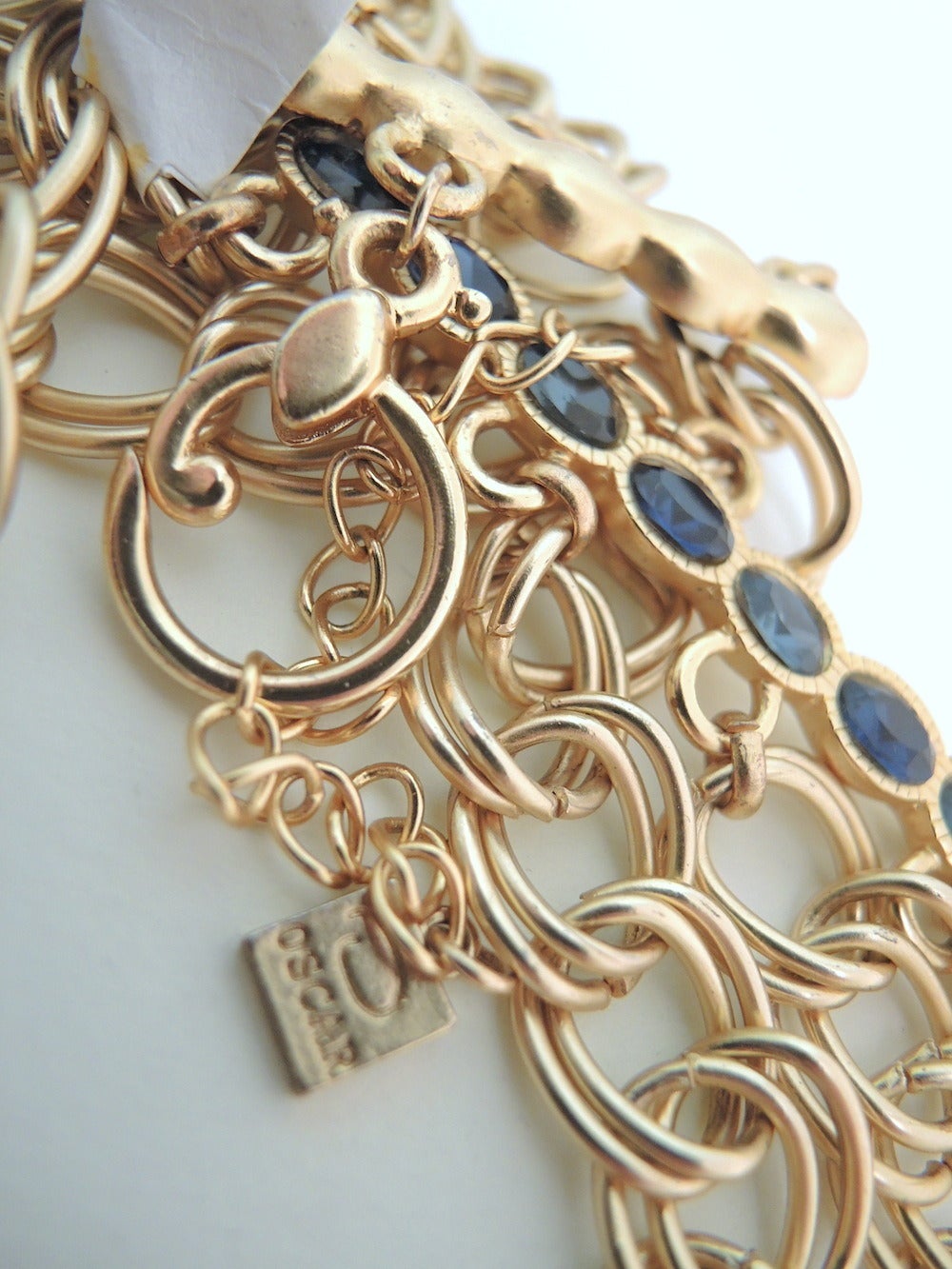 Women's Oscar de la Renta Vintage Multi-Strand Link Necklace For Sale