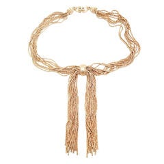 Retro Signed Vendome Tassels Multi-Strand Necklace