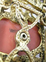 Vintage 1950's Salmon Selro Japanese Shikami Bracelet Devil Noh Mask