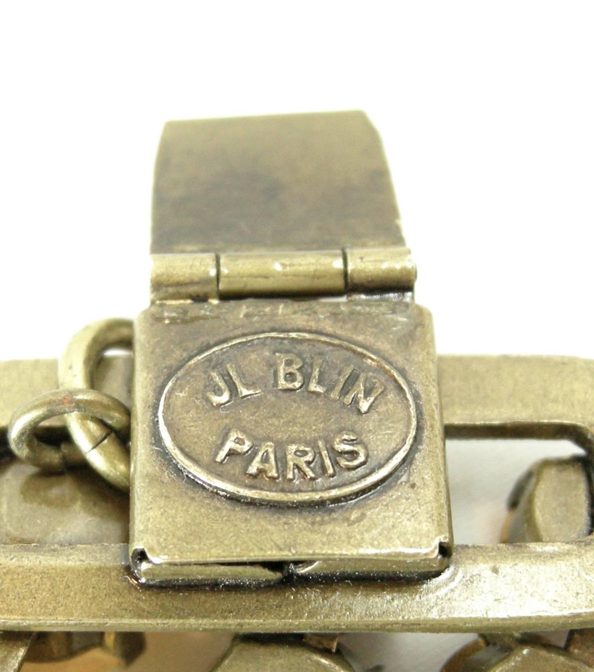Hard-To-Find Vintage 90s JL Blin Paris 3-Strand Necklace & Bracelet In Excellent Condition For Sale In New York, NY