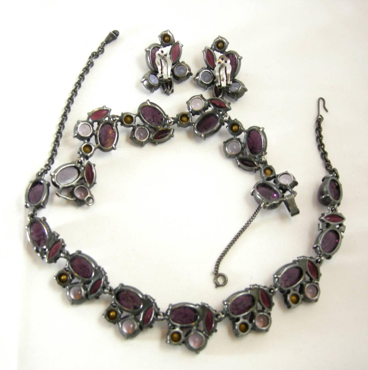 Women's Rare Vintage  50s Schiaparelli Necklace, Bracelet & Earrings