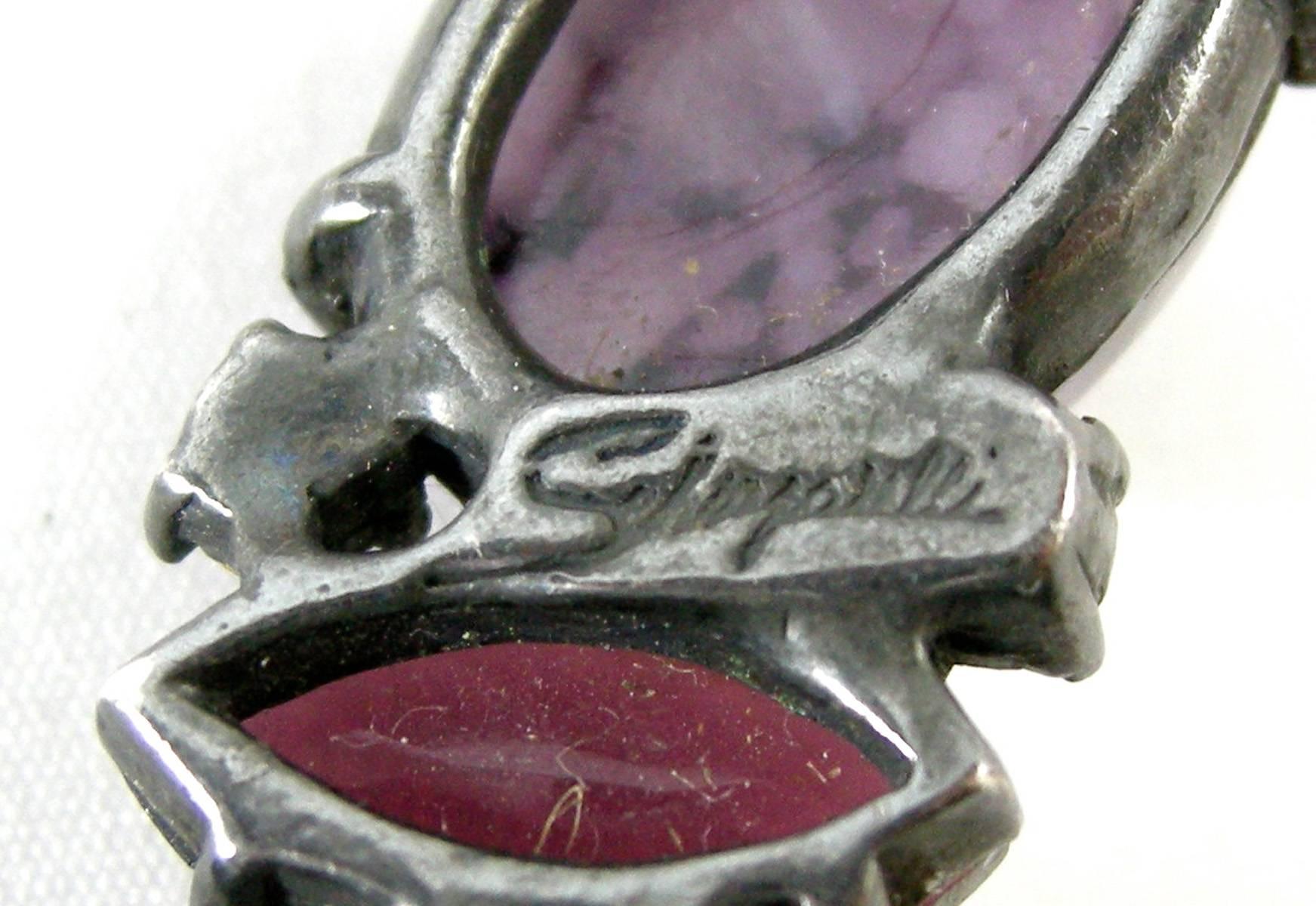 Rare Vintage  50s Schiaparelli Necklace, Bracelet & Earrings 2