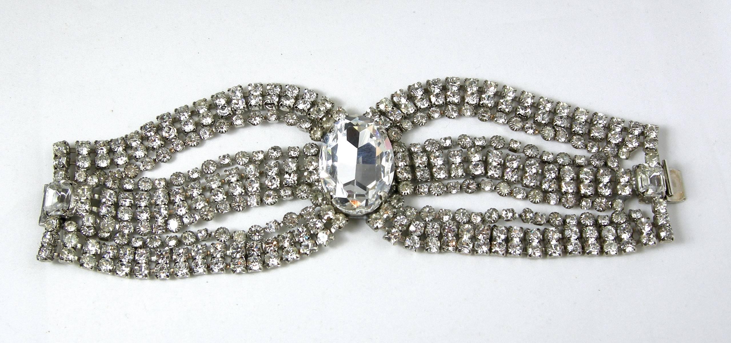 Robert Sorrell Vintage Crystal Bracelet, 1980s  In Excellent Condition In New York, NY