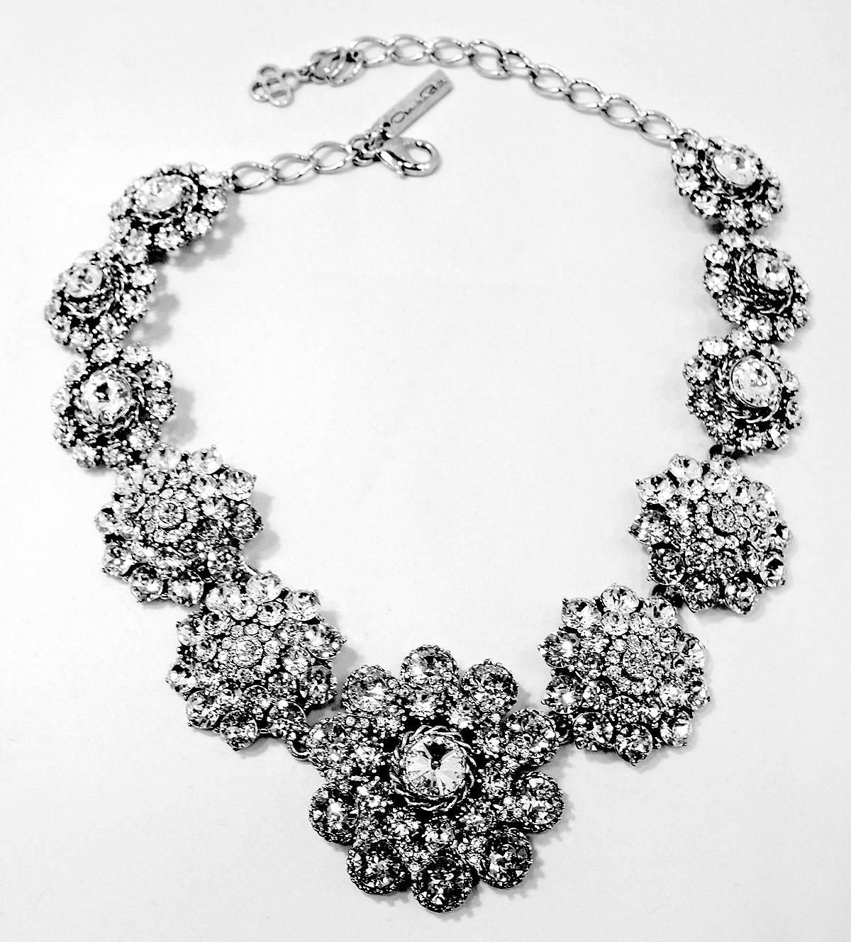 Women's Oscar De La Renta Vintage Crystal Necklace For Sale