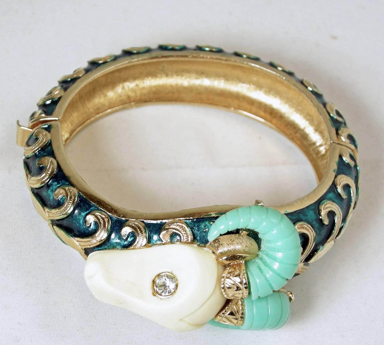 Rare Vintage Ram Bracelet In Excellent Condition In New York, NY