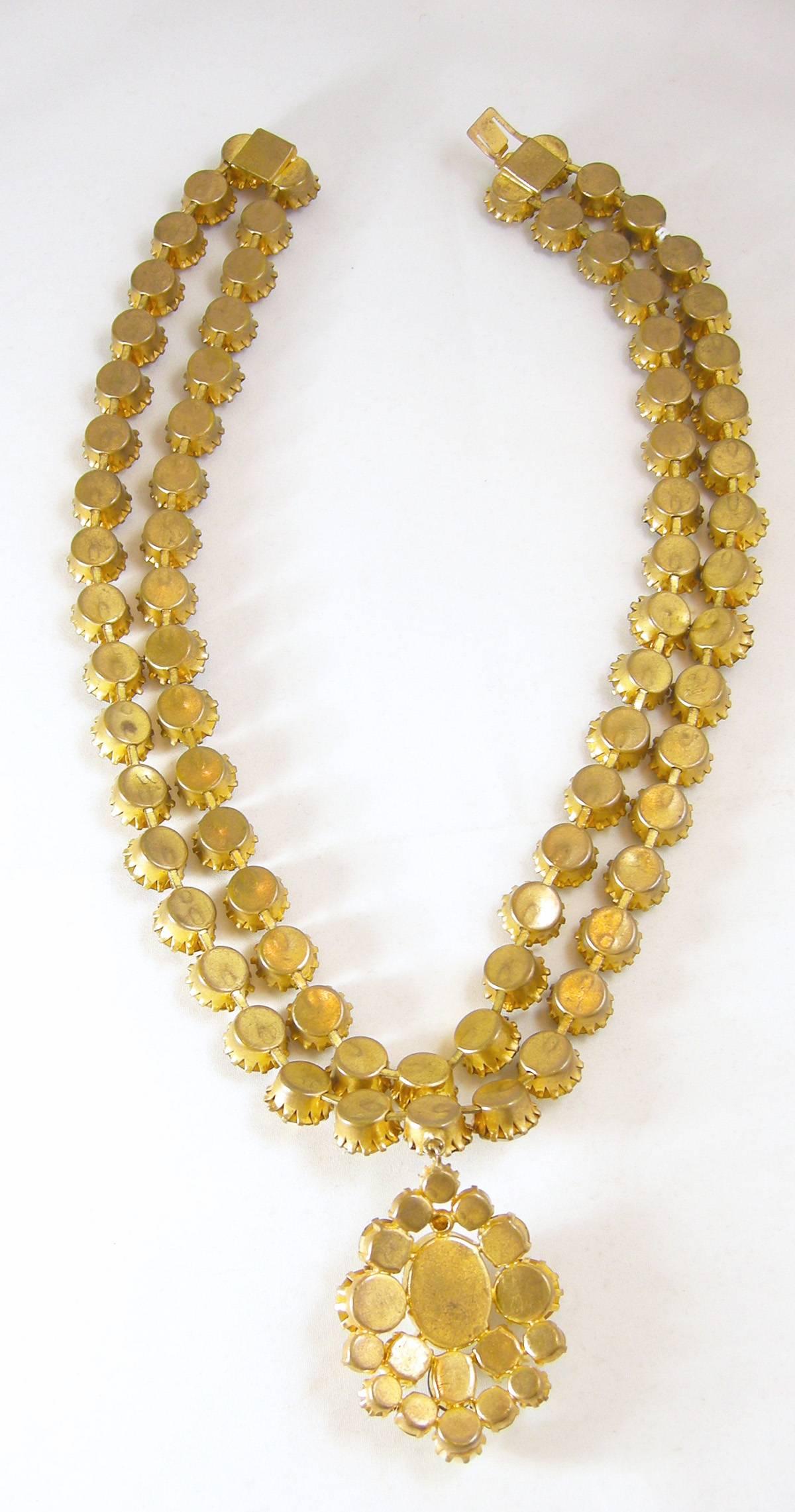 Unsigned JL Blin of Paris Topaz Necklace In Excellent Condition For Sale In New York, NY