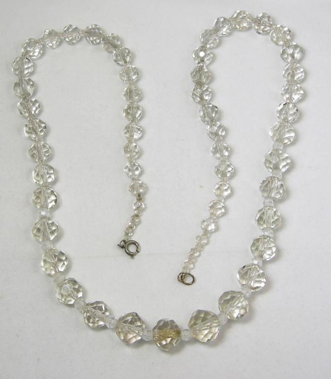 Vintage 1940s Crystal Bead Necklace at 1stDibs vintage crystal bead