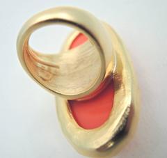 Kenneth Jay Lane Massive Oval Faux Coral Ring