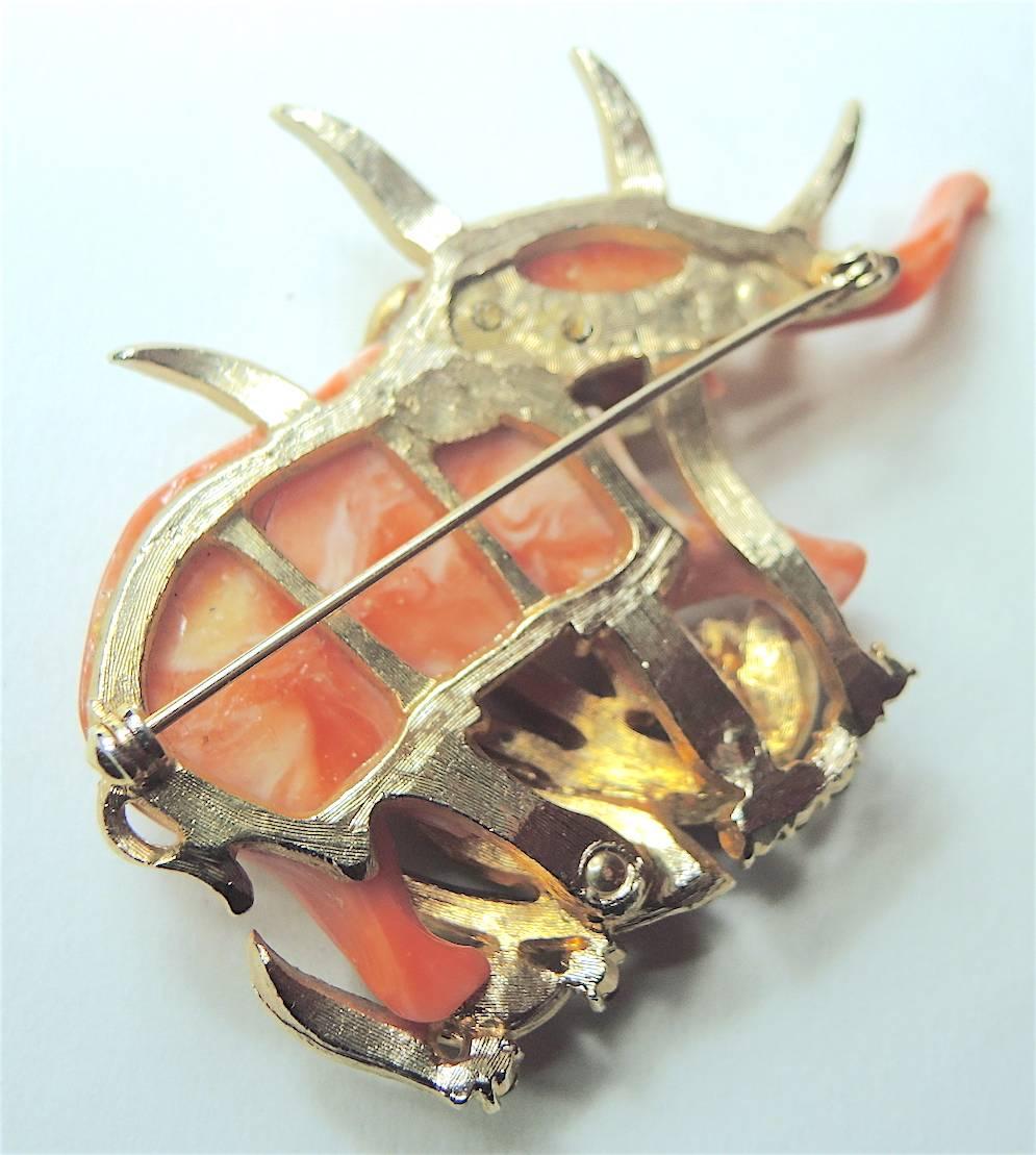 Vintage 1950s Hattie Carnegie Elephant Brooch In Excellent Condition In New York, NY