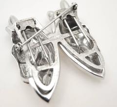 Coro Vintage Horse Head Duette Fur Clip / Pin and Clip Earrings, 1940s