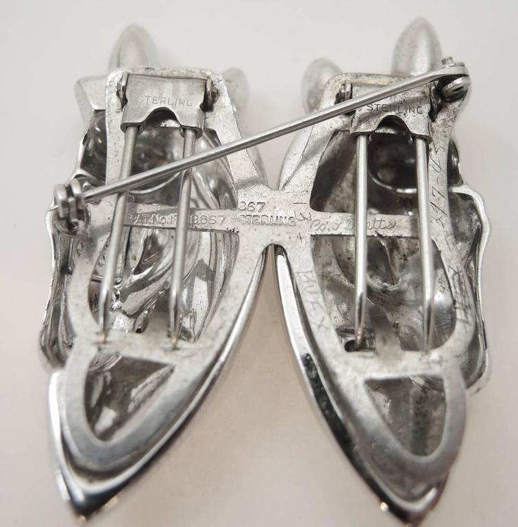 Coro Vintage Horse Head Duette Fur Clip / Pin and Clip Earrings, 1940s