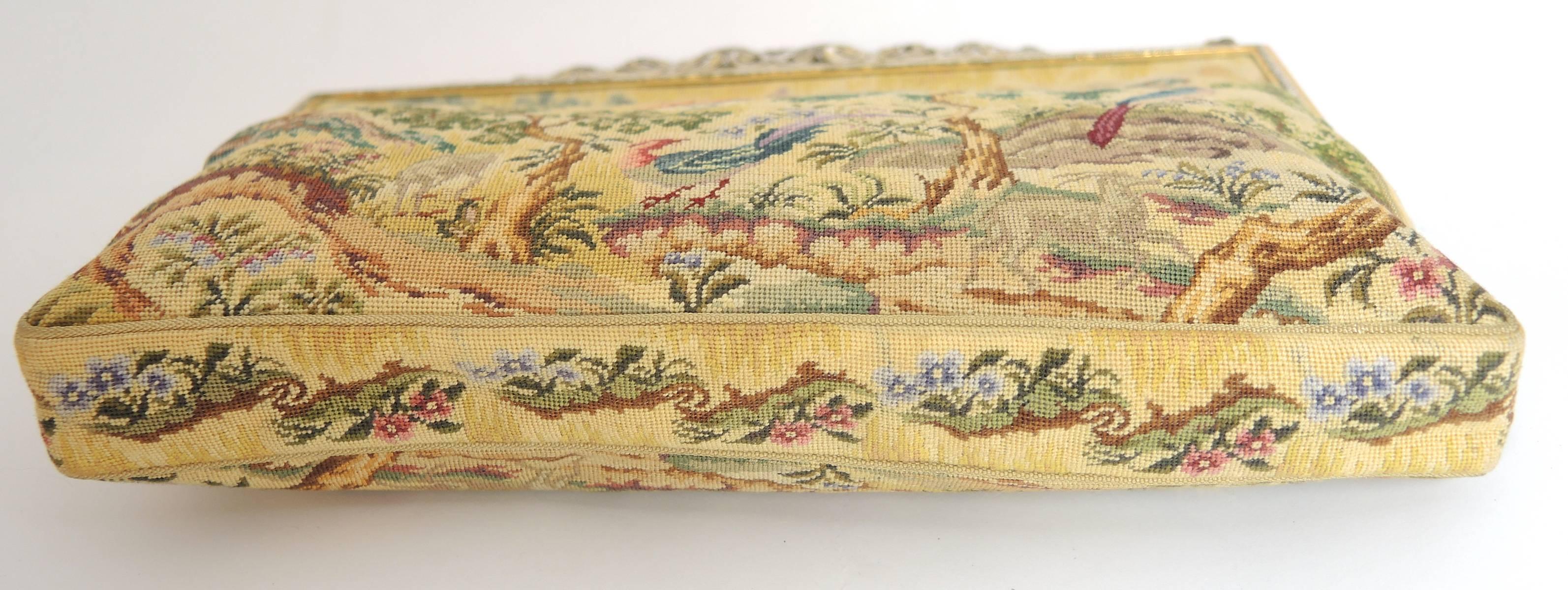 Women's Vintage Austria Jolles Original Tapestry Handbag