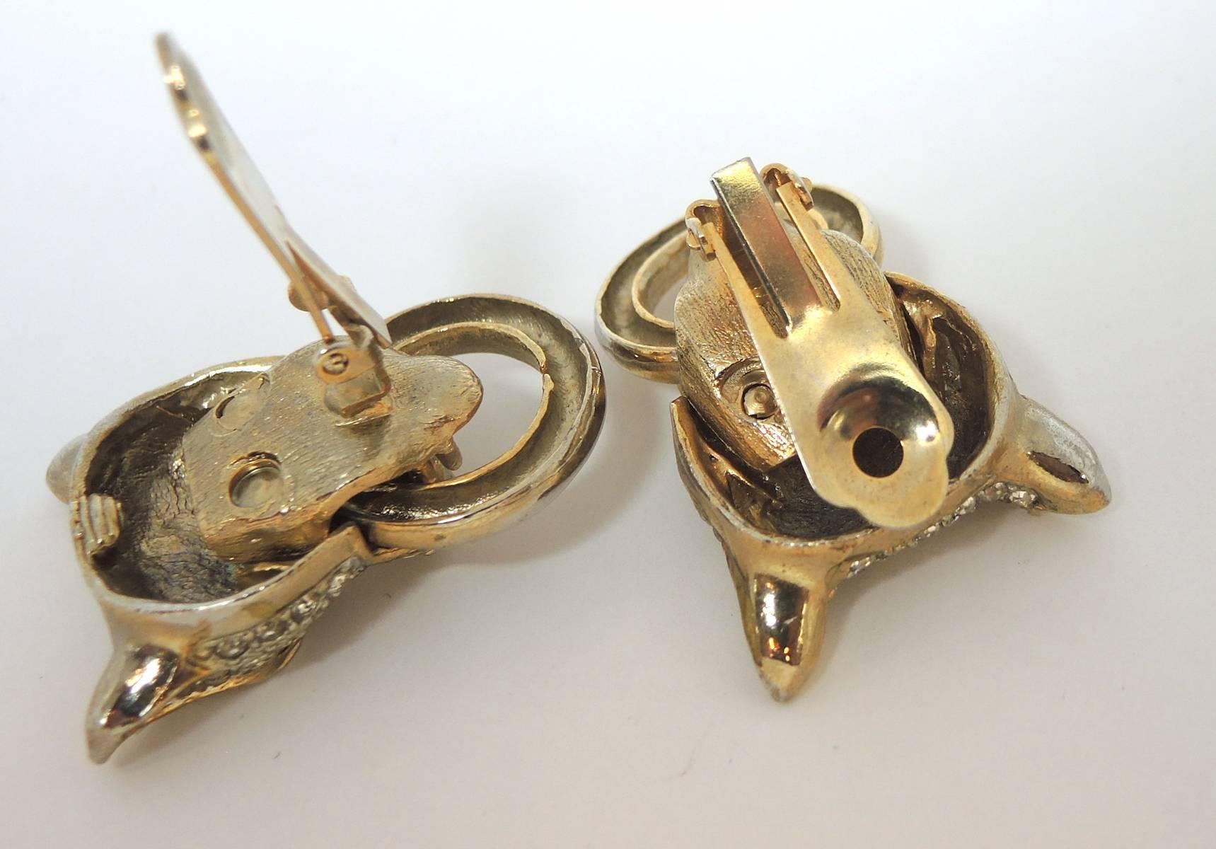 vintage door knocker earrings