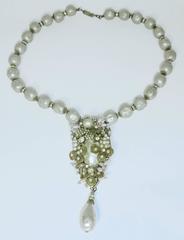 Miriam Haskell All Original Faux Baroque Vintage Pearl Necklace