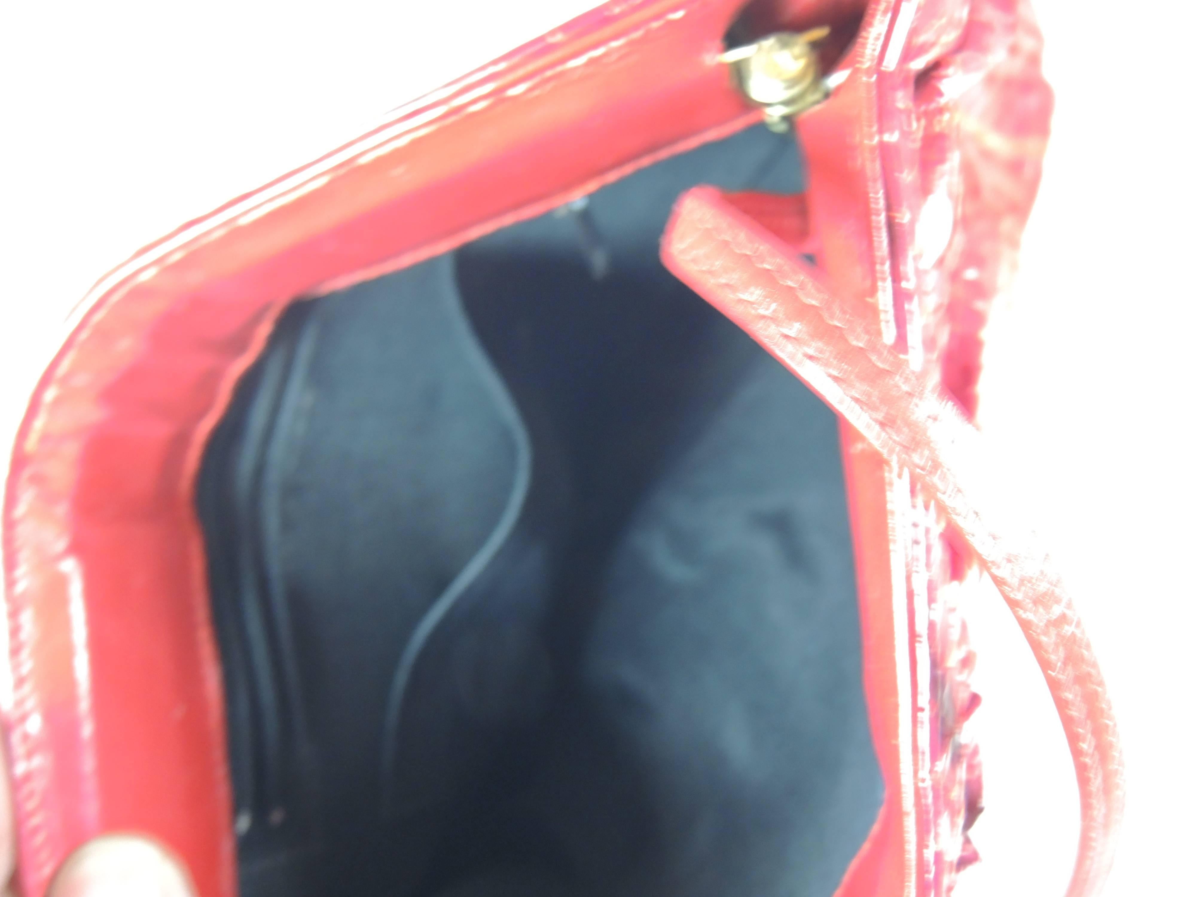 Vintage Red Palizzio Snakeskin Shoulder Bag 1