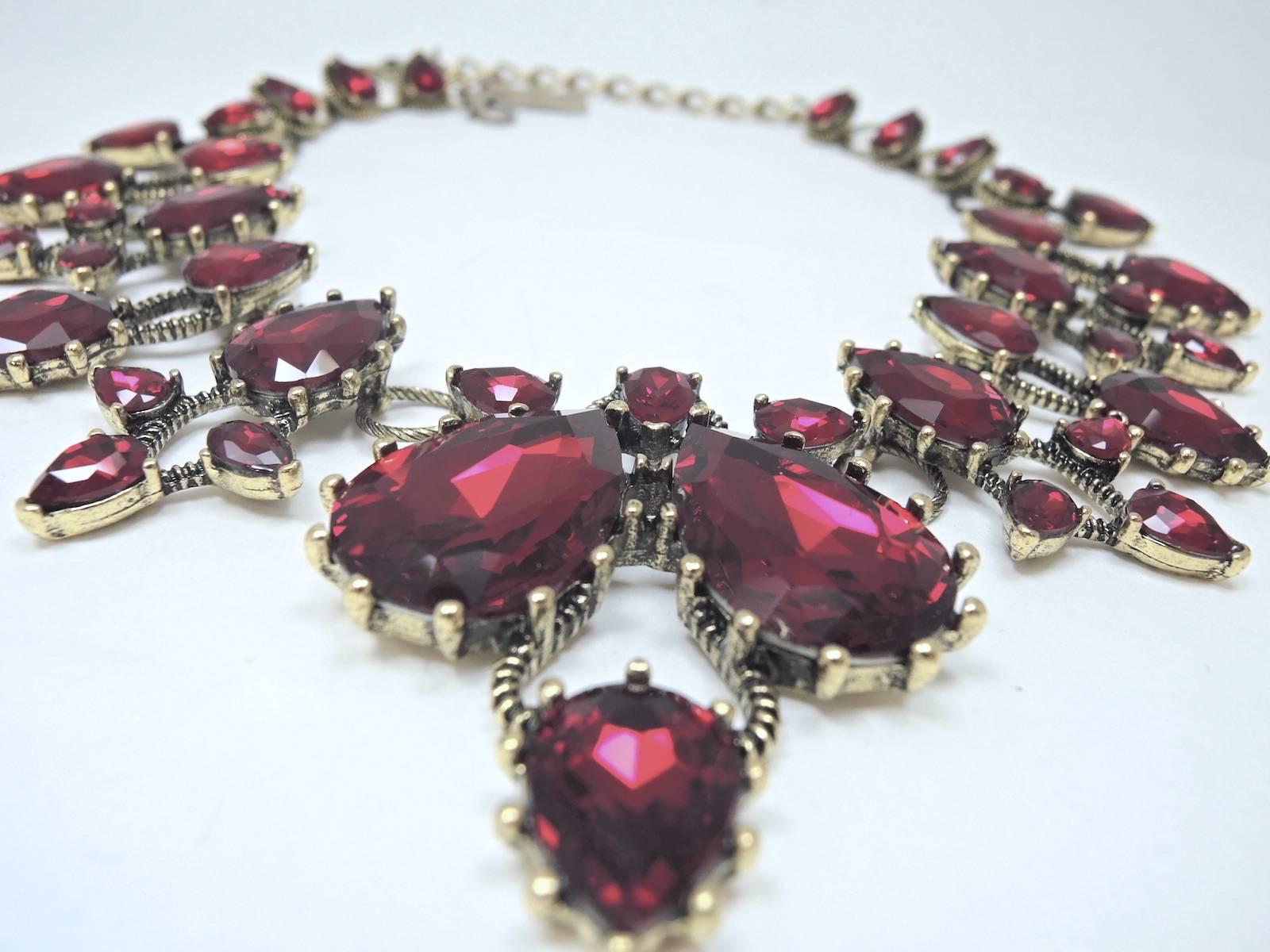 faux ruby necklace