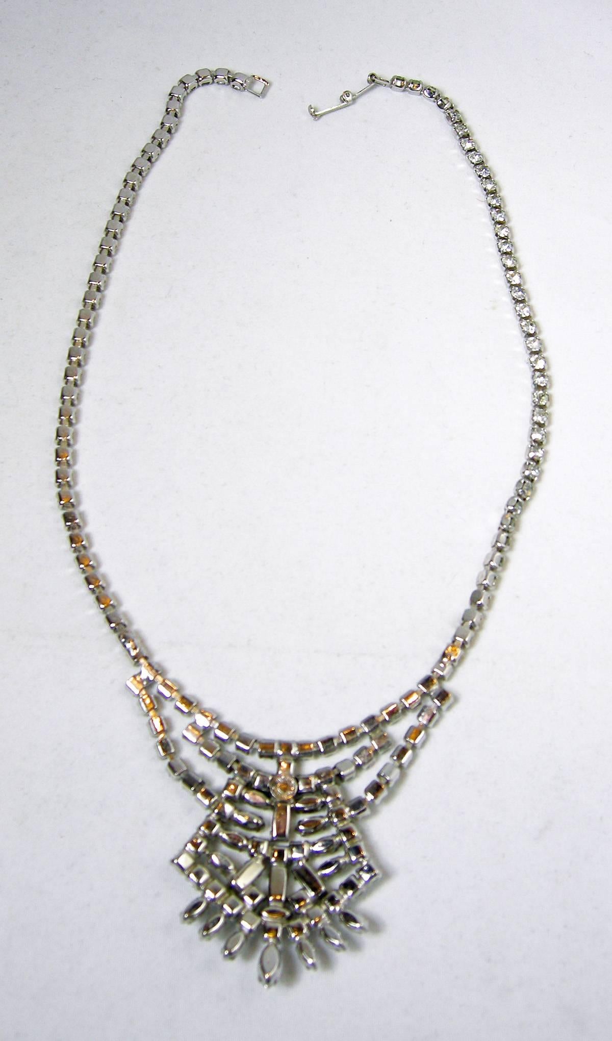vintage rhinestone necklaces