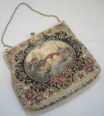 Water Under The Bridge Vintage Tapestry Purse, 1920s