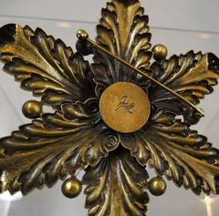 Vintage 1950s Joseff Detailed Leaf Brooch