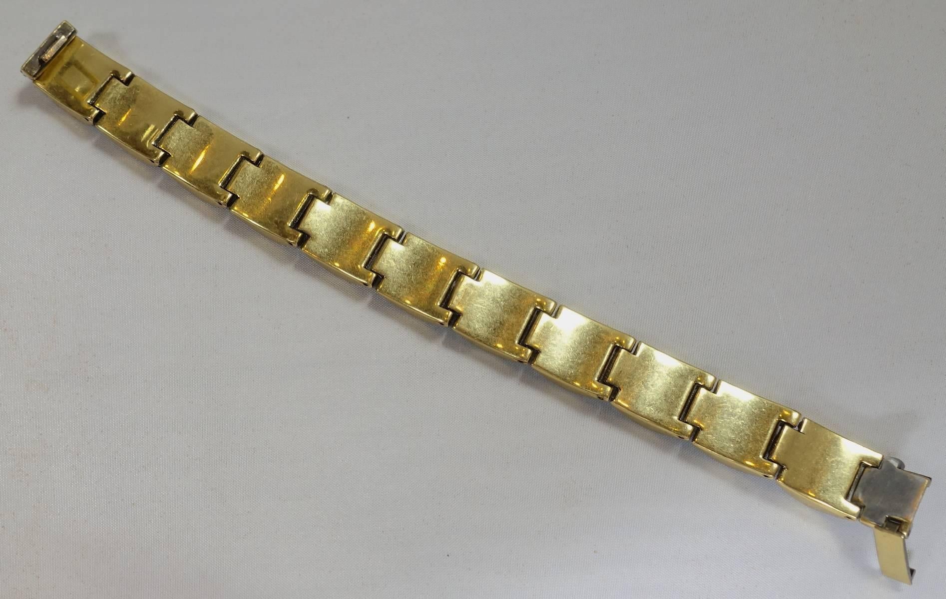 Women's or Men's Vintage 1930s Deco Multi-Stone Deco Bracelet