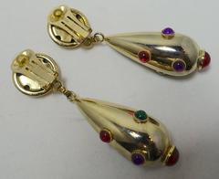 Multi-Color Vintage Drop Earrings, 1970s