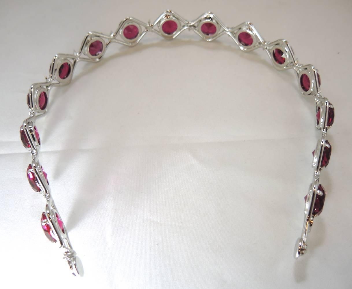 One-of-a-Kind Robert Sorrell Stunning Rubinite Headband In Excellent Condition In New York, NY