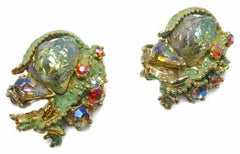 Har Vintage Dragon Clip Earrings, 1950s