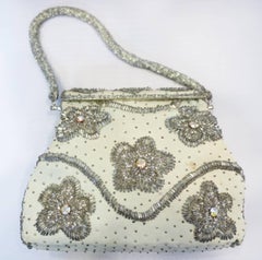 Vintage 1960s Hand Made Beaded Hand Bag