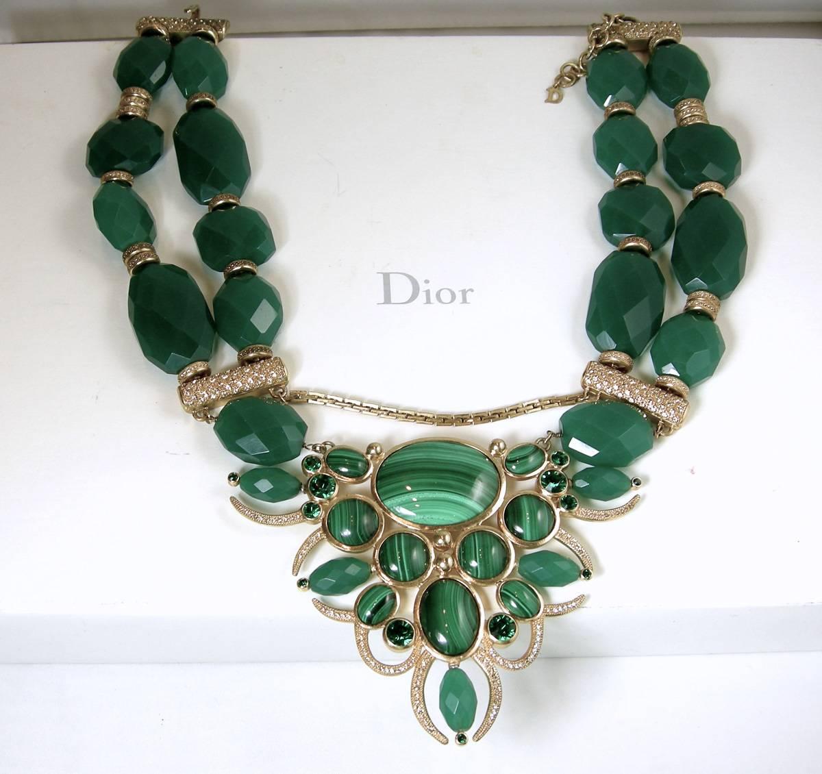 Vintage Signed Christian Dior Runway Necklace In Excellent Condition In New York, NY