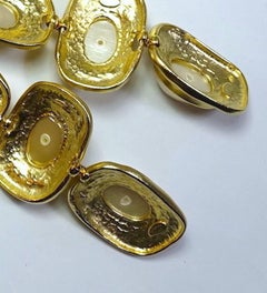 Signed Kenneth Jay Lane Faux Pearl Bib Necklace