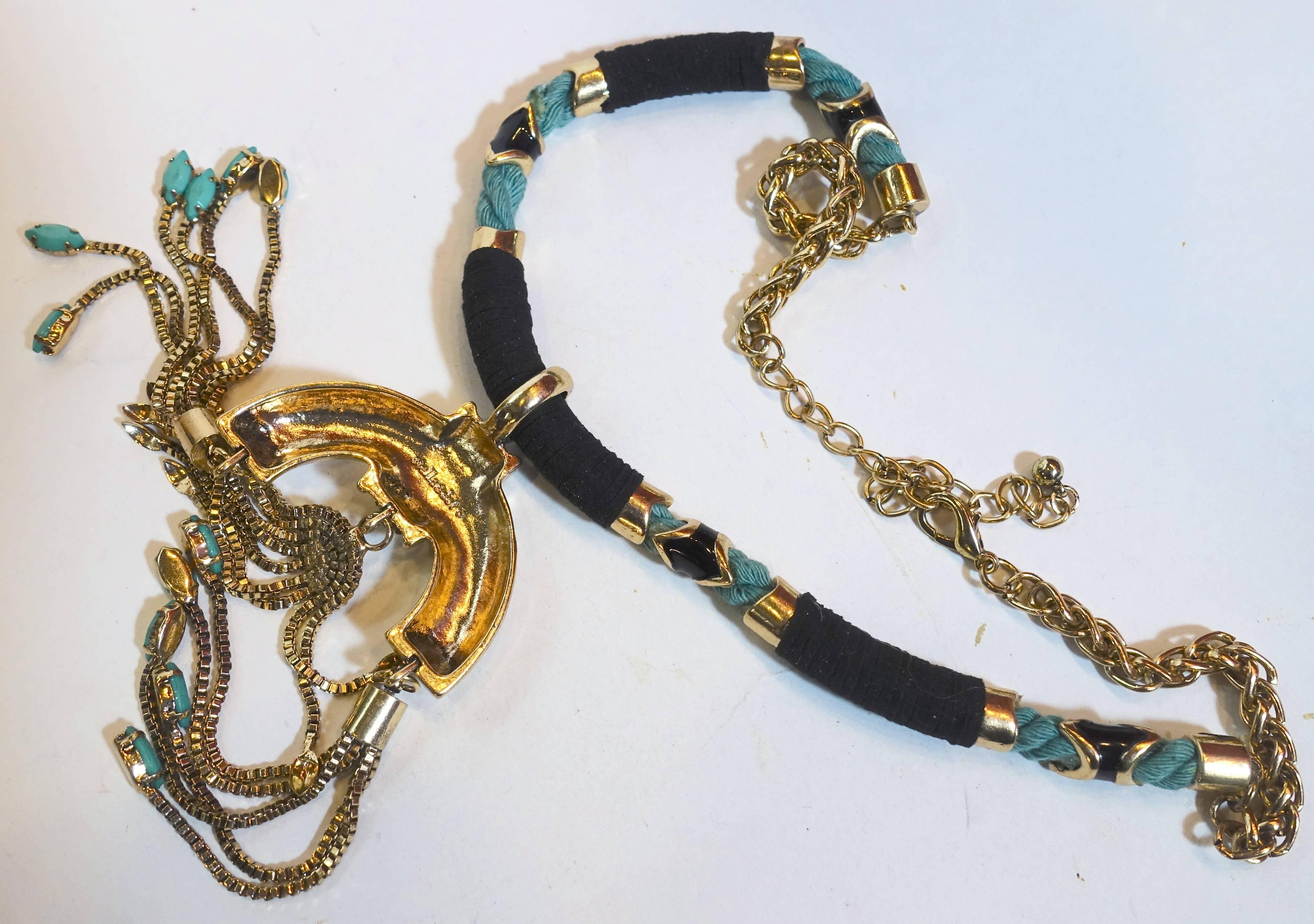Vintage 1980s Stella & Dot Moderne Necklace In Excellent Condition In New York, NY