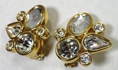 Givenchy Vintage Abstract Crystal Earrings