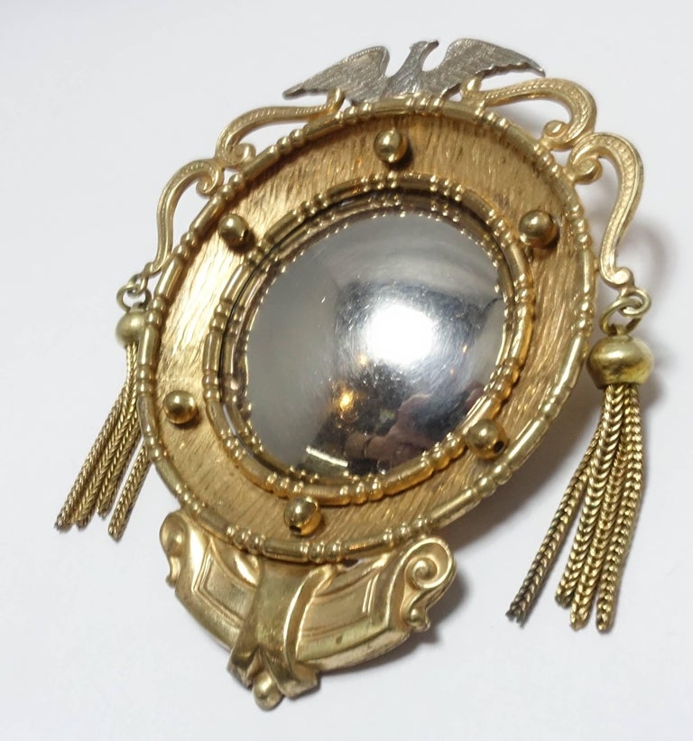 Vintage Blumenthal Mirror Patriotic Brooch at 1stDibs