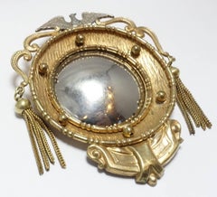 Vintage Blumenthal Mirror Patriotic Brooch