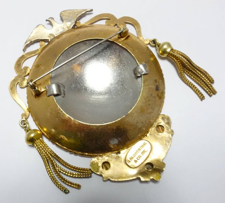 Vintage Blumenthal Mirror Patriotic Brooch at 1stDibs