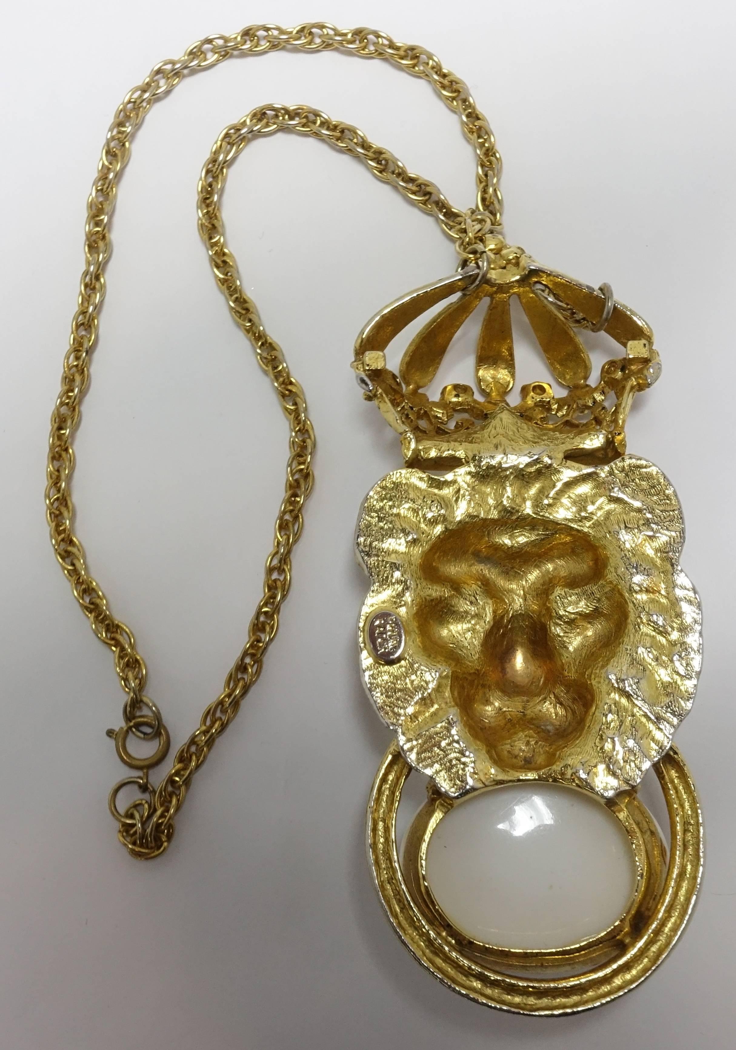 Women's Vintage Pauline Rader Lion Necklace For Sale