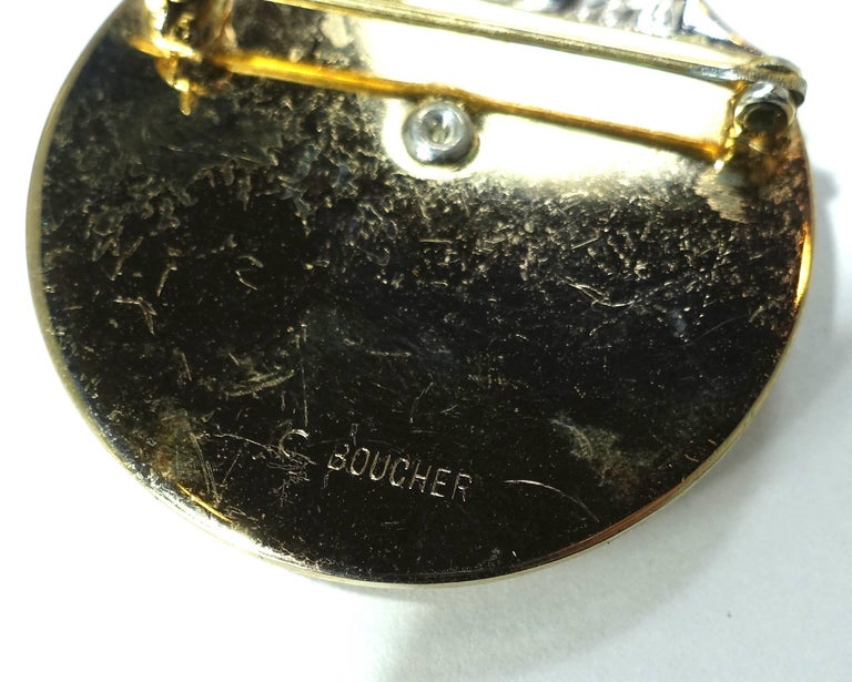 Vintage Boucher Baguette Swirl Brooch